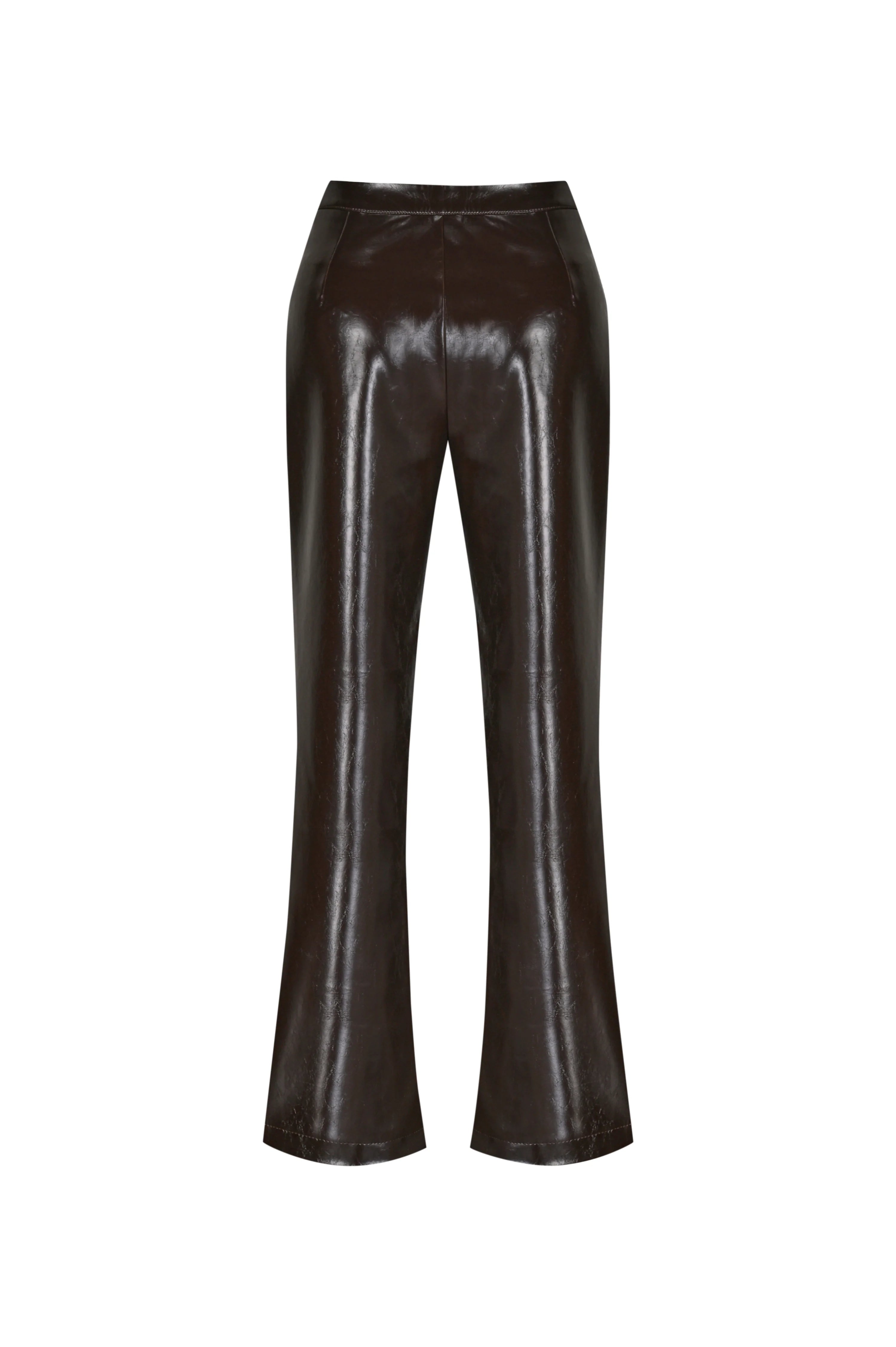 Acı Kahve Damarlı Deri Pantolon