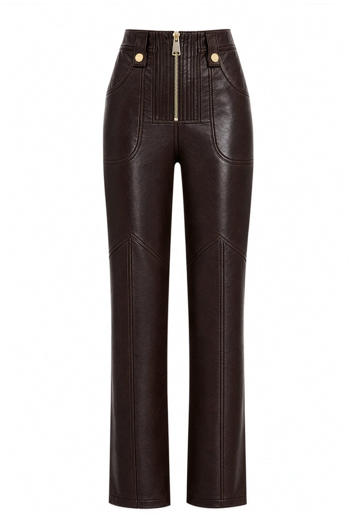 Claya Leather Pant Brown