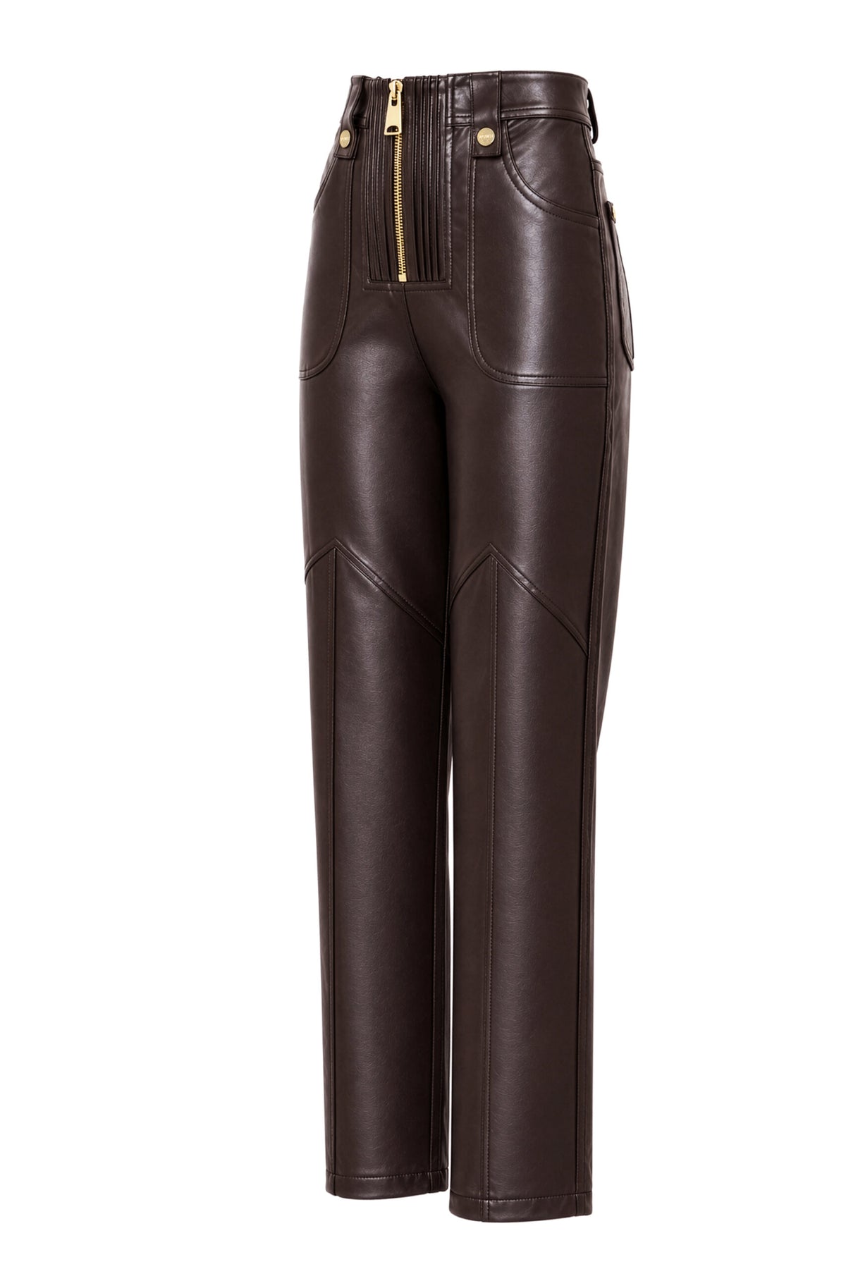 Claya Leather Pant Brown