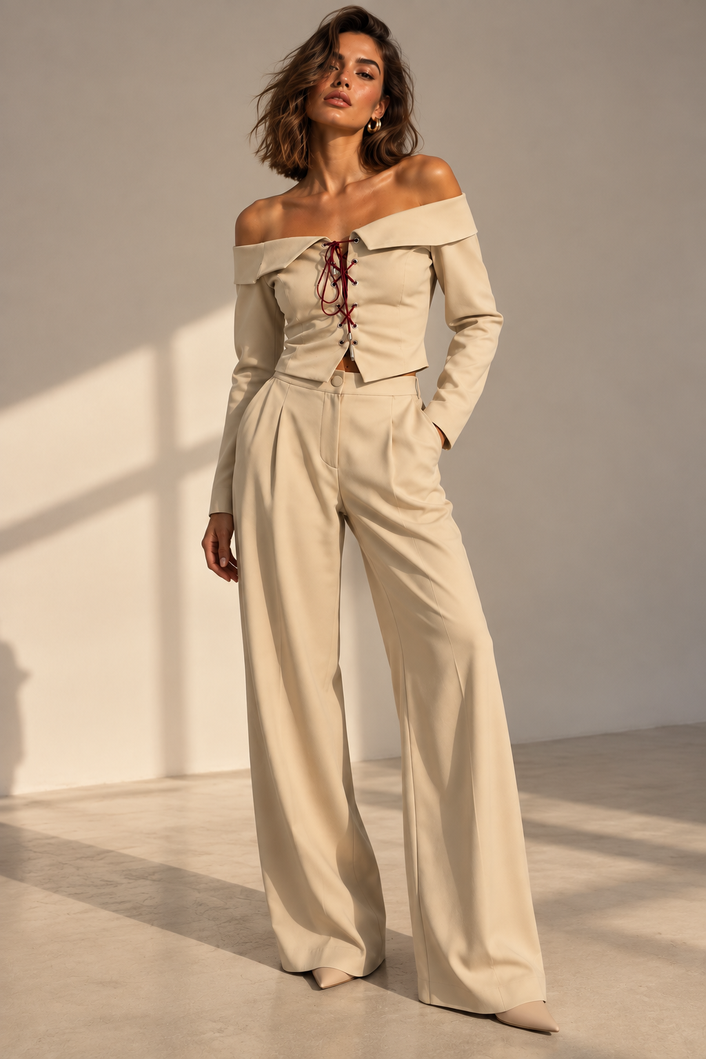 RUE Lace-Up Top