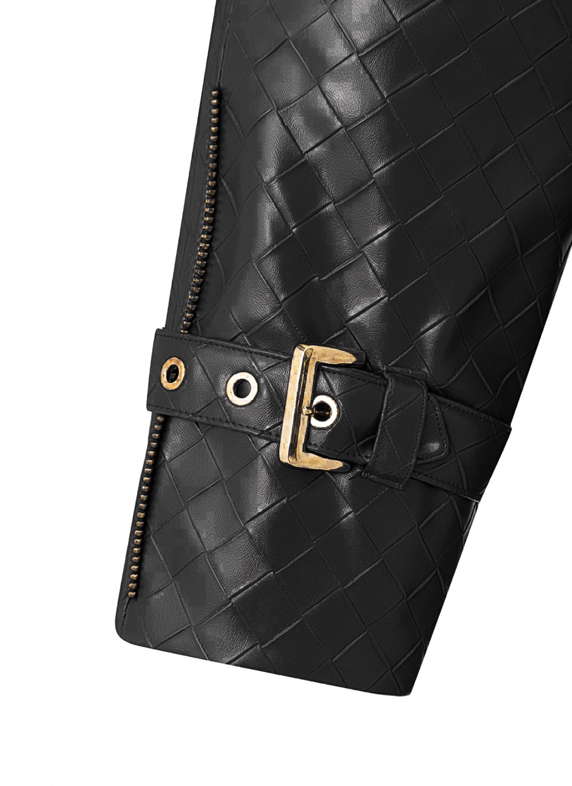 VİNCENT LEATHER JACKET BLACK GOLD