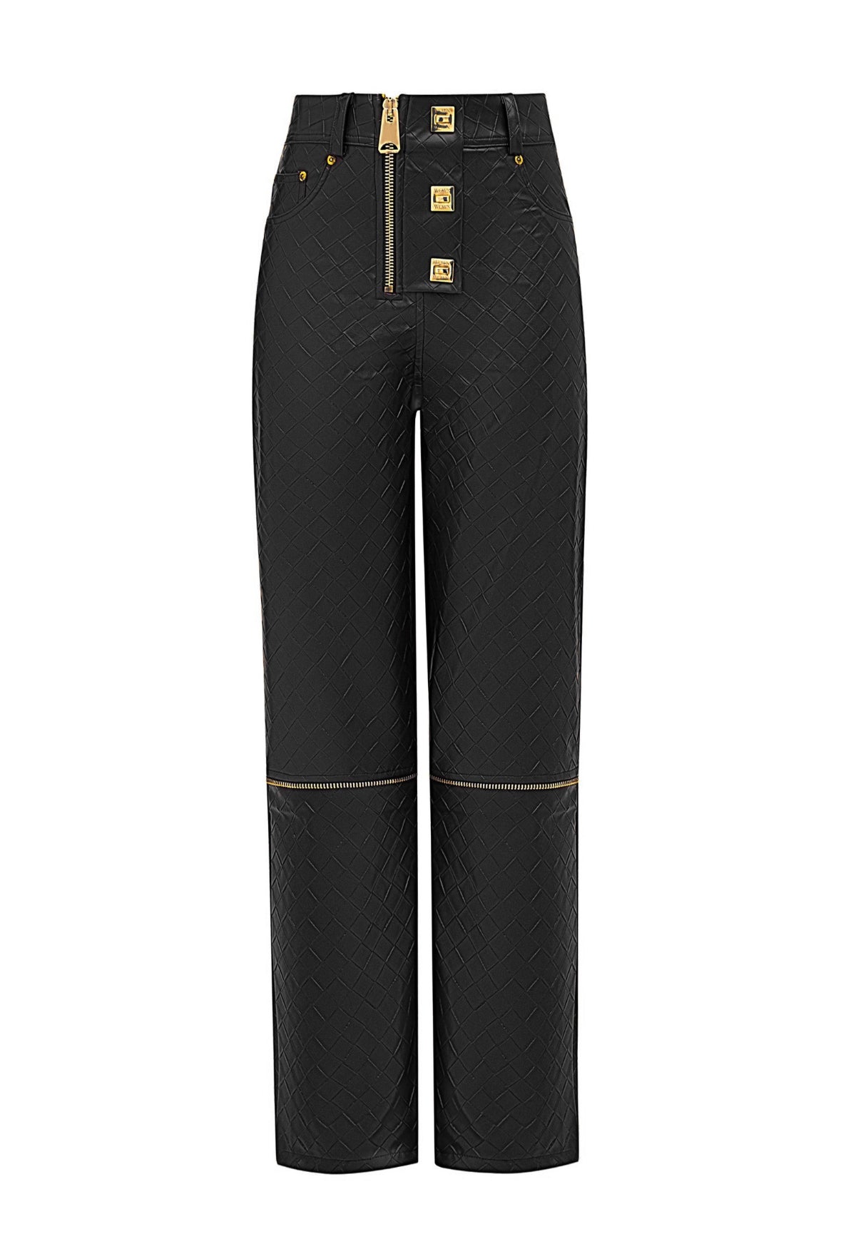VİNCENT LEATHER PANTS BLACK GOLD