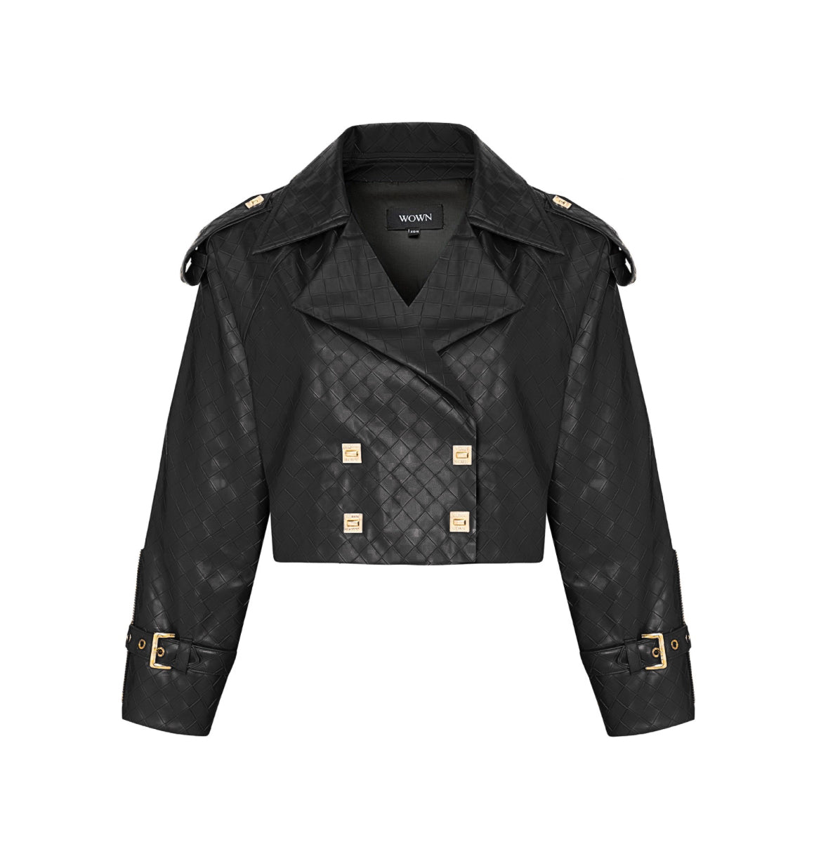 VİNCENT LEATHER JACKET BLACK GOLD
