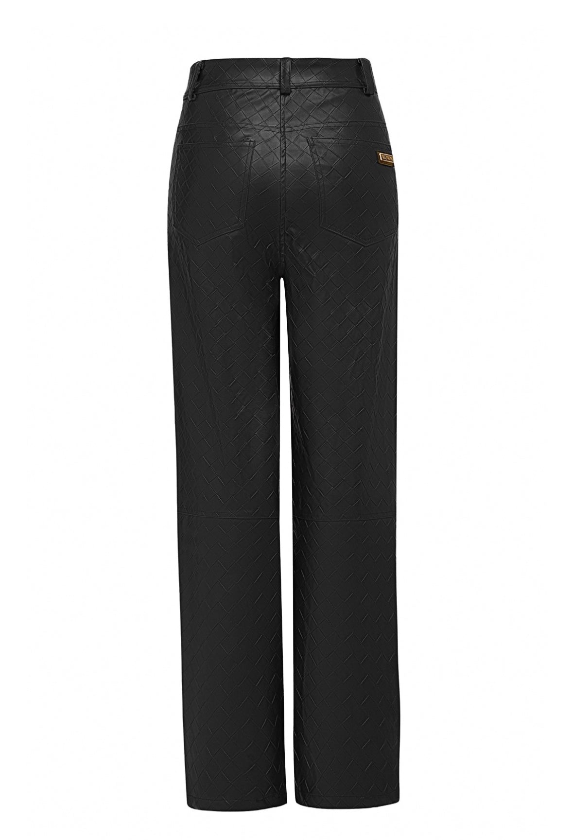 VİNCENT LEATHER PANTS BLACK GOLD