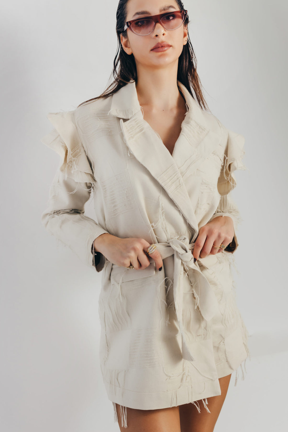 Ruffled Jacket Dress