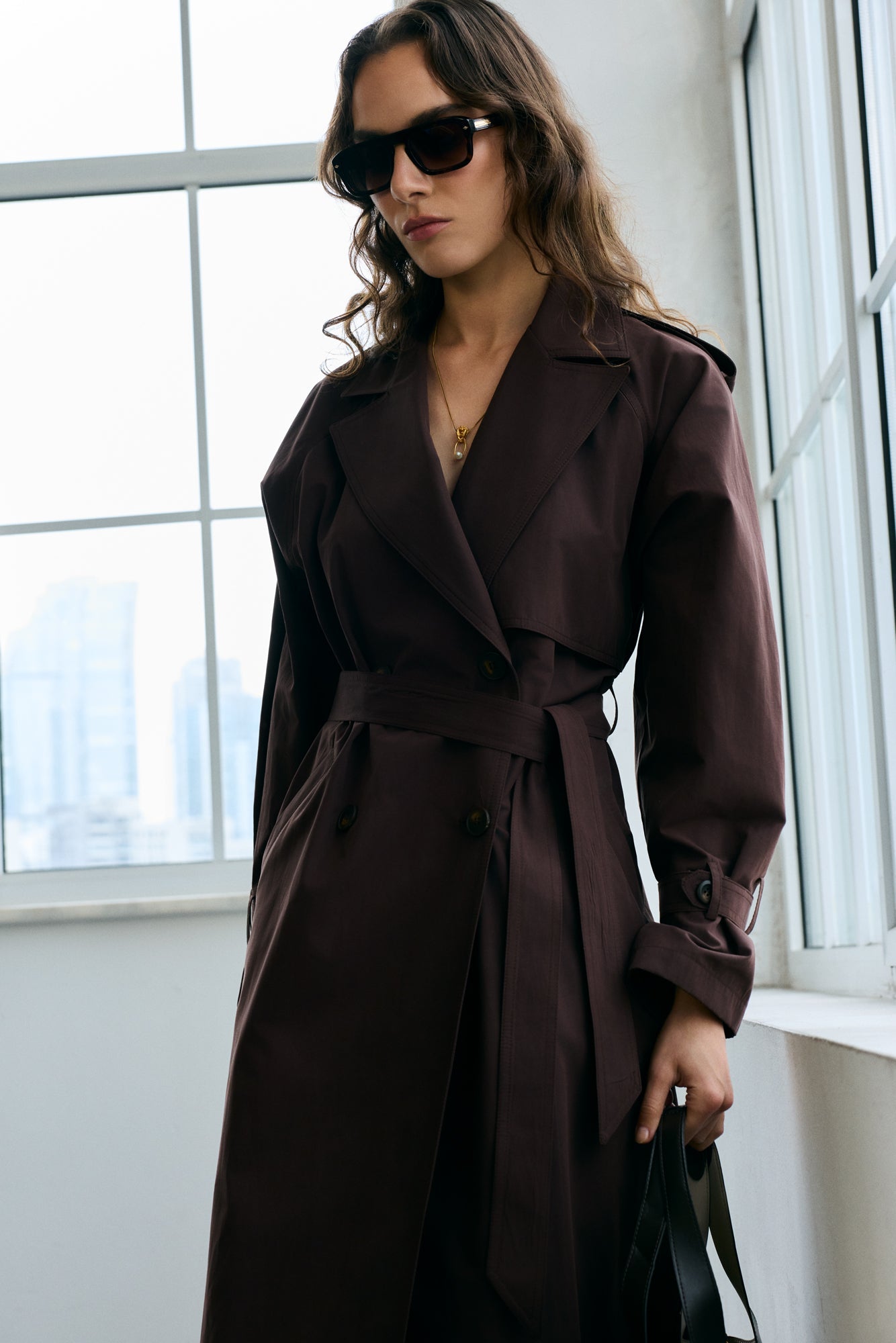 Berry Trench Coat