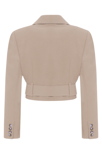 KEIRA Crop Ceket (Toprak)